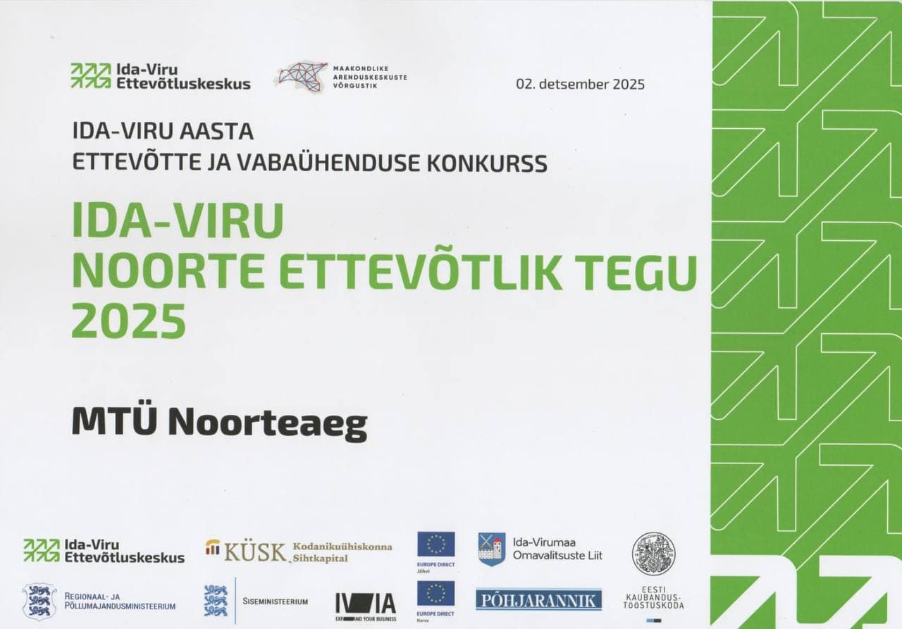 MTÜ Noorteaeg võitis Ida-Viru Noorte Ettevõtlik Tegu 2025 konkursi - 2